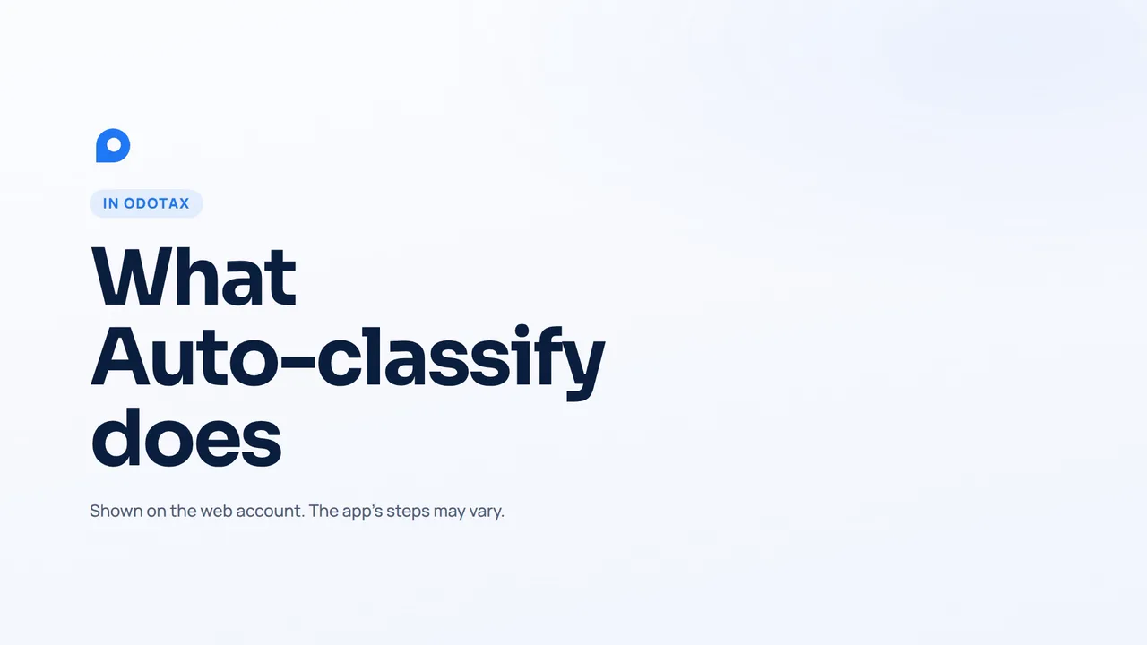 What Auto-classify does in your mileage log, on the web