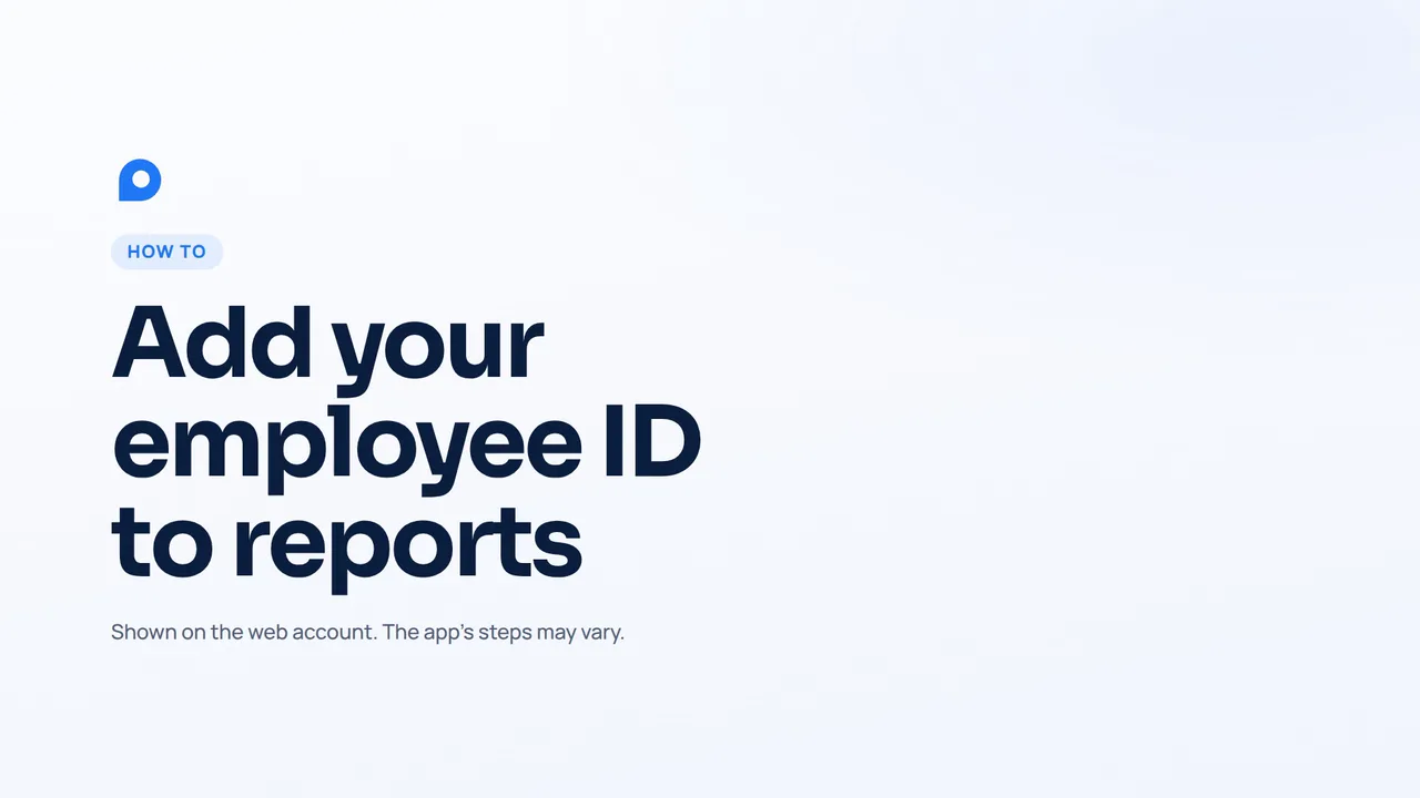 How to add your employee ID to mileage reports on the web